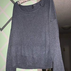 Shimmery silver sweater